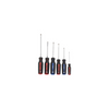 Vulcan (9281114) Screwdriver Set, 6-Piece, Chrome Vanadium Steel, Black & Blue/Black & Red (Handles)