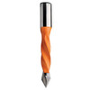 CMT 375.070.12 4 Flute Dowel Drill for Through Holes, 7mm (9/32-Inch) Diameter, 10x20mm Shank, Left-Hand Rotation