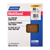 Norton 25-Pk MultiSand 076607 Sanding Sheet, 11 in L, 9 in W, Coarse, 60 Grit, Aluminum Oxide