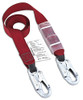 Dynamic Safety FP64311/6 Continuous 1-3/4" Polyester Web Lanyard with E4 Energy Absorber, FP6650HS Harness and Anchorage Connectors, 6' Long