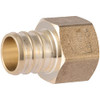 SharkBite 3/4 x 1/2 Inch FNPT Crimp Connector, Brass Plumbing Fitting, PEX Pipe, PE-RT, UC092LFA