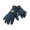 CaCAT015300L Fleece Lined Jersey Work Gloves – 1-Pair/Size ­­Large, Breathable, PVC Dotted Palm Gloves w/Gunn-Cut Design, Open Cuff