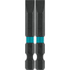 Makita A-96805 ImpactX 2in No.10 Slotted Power Bit, 2 Pack