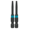 Makita A-96693 ImpactX 1in No.1 Square Recess 2″ Power Bit, 2 Pack