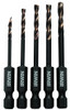 IRWIN Tools (5-Piece) 1881279 Impact Performance Series Turbomax Black and Gold Drill Bit