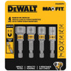 DEWALT DWANDMF4 Nut Driver Set Maxfit 2" L Steel Nut Setter, 1/4", 5/16" 3/8" & 7/16"