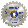 Irwin 14020 Marathon 6-1/2-Inch 18 Tooth ATB Combination Saw Blade with 5/8-Inch Arbor