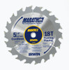 IRWIN Tools MARATHON Carbide Cordless Circular Saw Blade, 5 3/8-Inch, 18T Carded (14015)