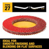 DeWalt DWA8281CTR Elite Series 4-1/2" X 7/8" 60G T27 XP Ceramic Trimline Flap Disc