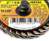 Forney 71979 Mini Flap Disc, Quick Change, 80-Grit, 2-Inch, 1-Wheel