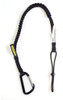 Gear Keeper Carabiner-Fixed Heavy Tool Lanyard, 44in L, Black, 15lb, Aluminum (TL1-3008)