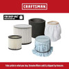CRAFTSMAN (CMXZVBE38774) 3-Pk General Purpose Wet Dry Vac Dust Collection Bags for Most 2 to 2.5 Gallon Shop Vacuums, Collects Dry Only Debris, Reduces Cleanup Time