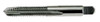 Drillco 2100 Series High-Speed Steel Spiral Point Threading Tap, Uncoated (Bright) Finish, Round Shank with Square End, Plug Chamfer, 9/16"-18 UNF