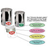 Chrome Socket Labels - (60-Labels) Green Edition tough chrome foil tool decals, great for mechanics & homeowners, Socket Set stickers that fit all brands of fine tools
