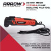 Arrow OSCTRI-1 Bi-Metal Oscillating Tool Sidetooth Plunger Saw Blade for Wood and PVC Pipe, Universal, Fits Most Multitools, Includes Adapter, 1-5/16 Inch