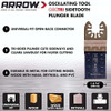 Arrow OSCTRI-1 Bi-Metal Oscillating Tool Sidetooth Plunger Saw Blade for Wood and PVC Pipe, Universal, Fits Most Multitools, Includes Adapter, 1-5/16 Inch