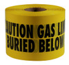 Empire Level 22-214 6" x 1000' Caution Gas Line Buried Below Tape, Yellow, Made in USA