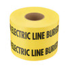 Empire Level 22-205 Shieldtec Standard Stretch Non-Detectable Underground Tape, Caution Electric Line Buried Below, 6" x 1000', Yellow, Made in USA