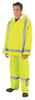MCR Safety 500RJHX3 Luminator Class 3 Polyester/Polyurethane Jacket with Attached Hood and 3M Silver Reflective Stripes, Lime Green, 3X-Large