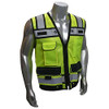 Radians SV65-2ZGM-S Heavy Duty Surveyors Safety Vest with Zipper, Large Plan Pocket, Hi-Viz Green, Customized "UMC Inc." Logo on back