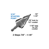 ITM High Speed Steel Drill Bit 2 Steps, 7/8 In - 1-1/8 In, 274HEX08