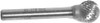 Champion USD5 Contractor Series Bright Finish Burs Solid Carbide Ball Shape 1/2-Inch Cutter Diameter
