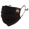 Ergodyne Skullerz  (12 Pack) Two Layer Pleated Face Cover Mask, Black, 8801