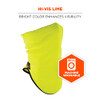 Ergodyne (One Size) N-Ferno Winter Neck Gaiter, Thermal Fleece, High Visibility Lime 6960HV