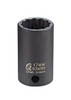 SUNEX 317MZRD 3/8-Inch Drive 17mm 12-Point Semi-Deep Impact Socket