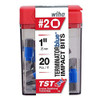 Wiha 70065 (20 Pieces) TerminatorBlue Impact Bit Box - #2 Square - 1 Inch