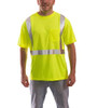 Tingley Job Sight S75022.SM ANSI 107High Visibility Class 2 T-Shirt, Small, Fluorescent Yellow-Green