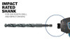 BOSCH BL2137IM 1-Piece 5/32 in. x 3-1/8 in. Black Oxide Metal Drill Bit Impact Tough with Impact-Rated Hex Shank for Applications in Steel, Copper, Aluminum, Brass, Oak, MDF, Pine, PVC and More