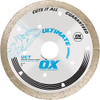 OX Tools Ultimate Series UTC 7" Diamond Blade, 7/8-Inch-5/8-Inch Bore, Cuts All Tiles, OX-UCT-7