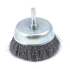 Forney 60006 Cup Brush, Fine Crimped Wire with 1/4-Inch Shank, 2-1/2-Inch