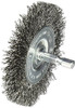 Forney 72735 Wire Wheel Brush, Coarse Crimped with 1/4-Inch Hex Shank, 3-Inch-by-.012-Inch