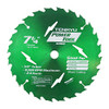 Tenryu PT-18524, 7-1/4" 24T Wood Cutting Circular Saw Blade - Bulk