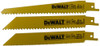 DEWALT DW4853 3 Piece Woodcutting Reciprocating Saw Blade Set