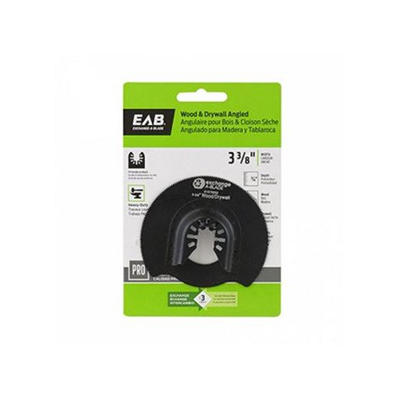 Exchange-A-Blade 1070052 HCS Angled Wood & Drywall Oscillating Blade, 3-3/8"