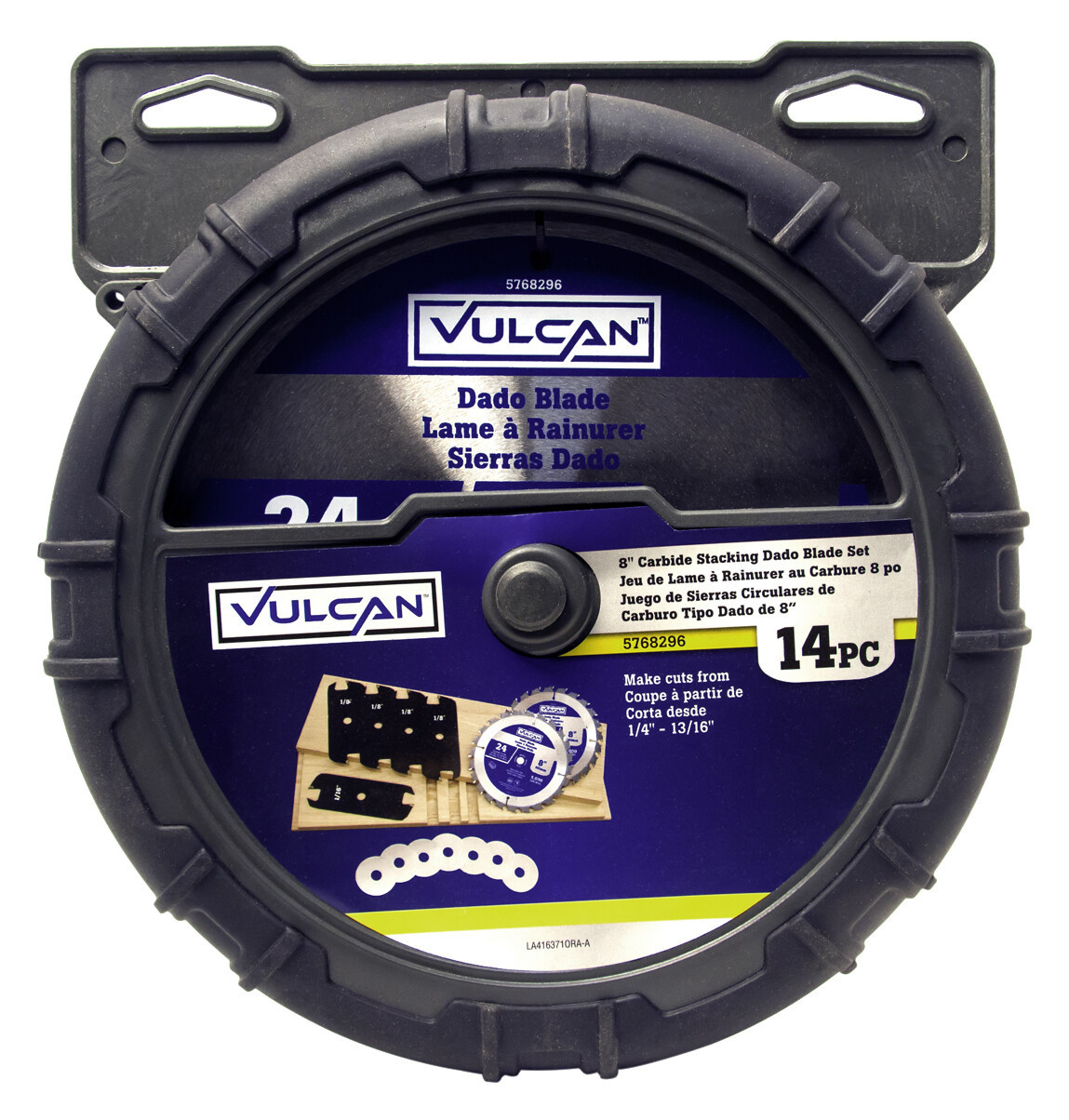 VULCAN 416371 Stacking Carbid Tipped Circular Dado Blade Set, 8in., 14 PC