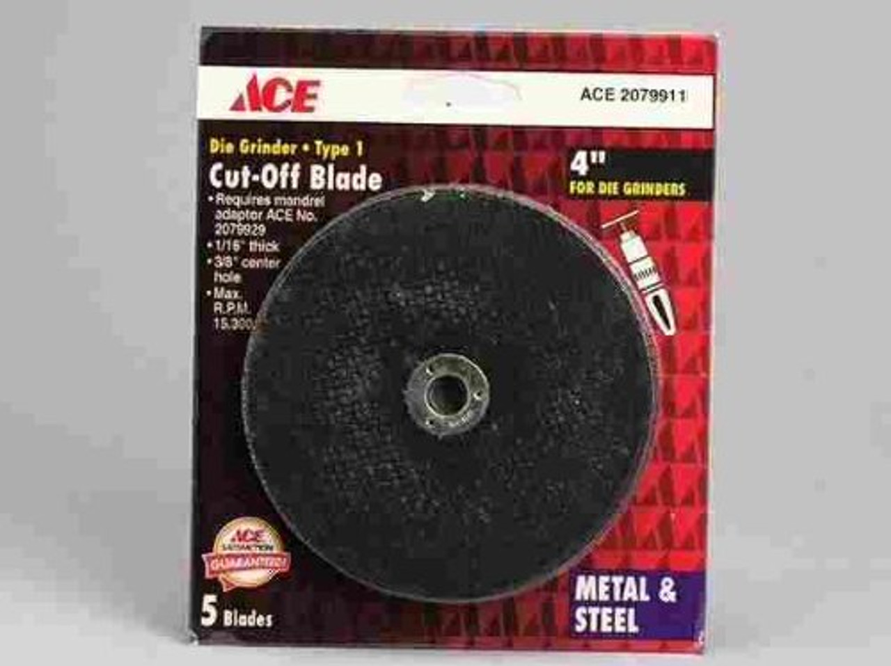 ACE Metal Cut Off Blade 2079911 4in X 1/16in X 3/8in - 5 Blades