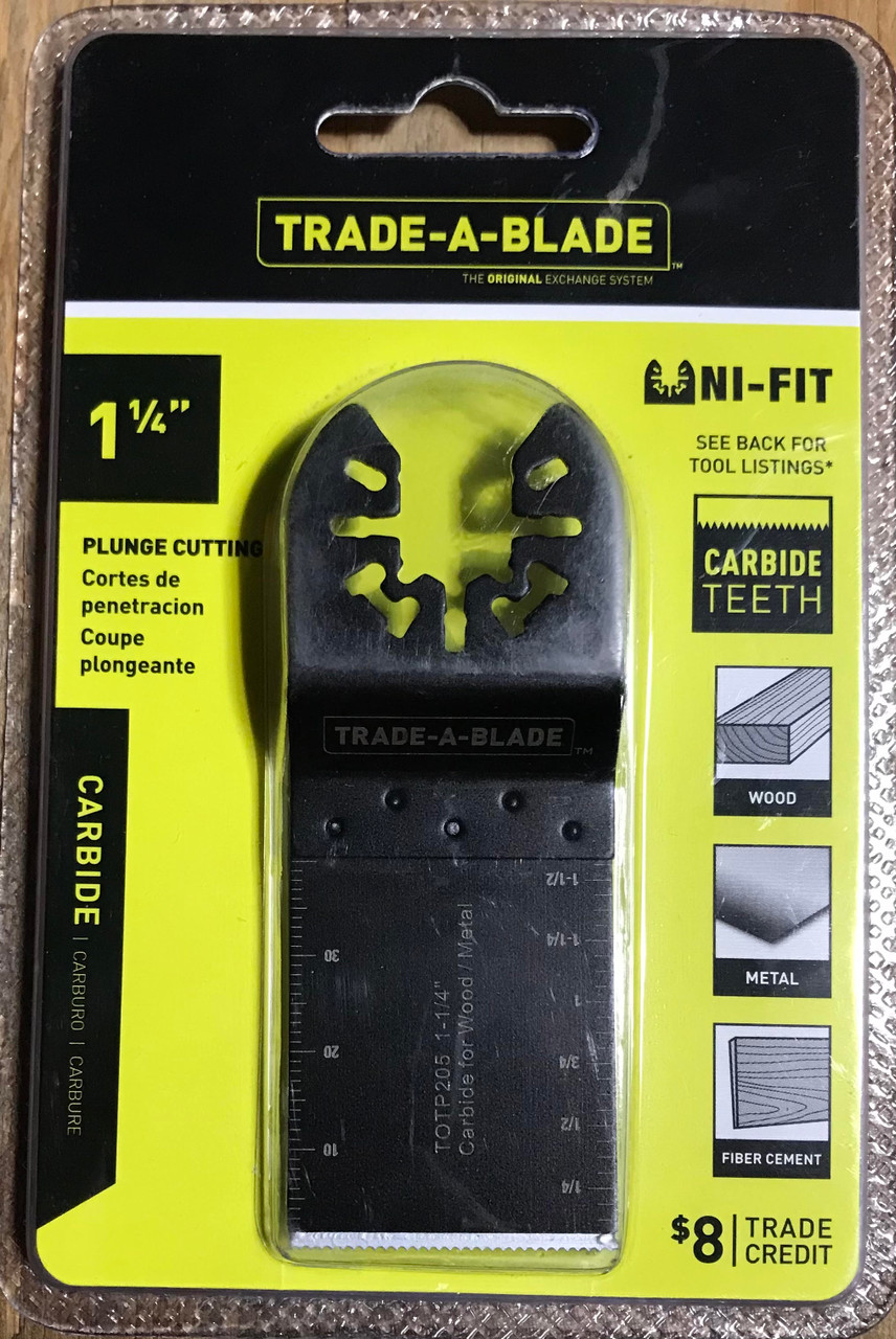 Trade-A-Blade Plunge Cutting TOTP205 1-1/4in Oscillating Blade