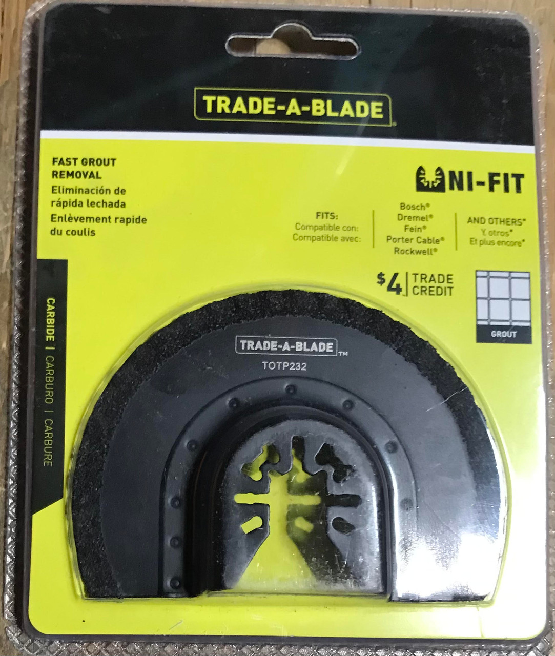 Trade-A-Blade Fast Grout Remover UniFit TOTP232