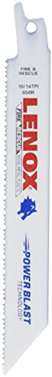 LENOX Tools General Purpose Reciprocating Saw Blade with Power Blast Technology, Bi-Metal, 6-inch, 10/14 TPI, 5/PK