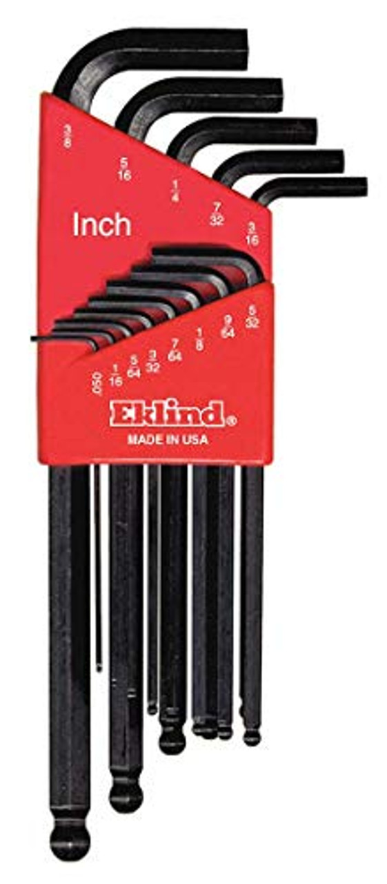 Eklind 13213 Long Series Ball-Hex-L Key Set 13 Count - USA made