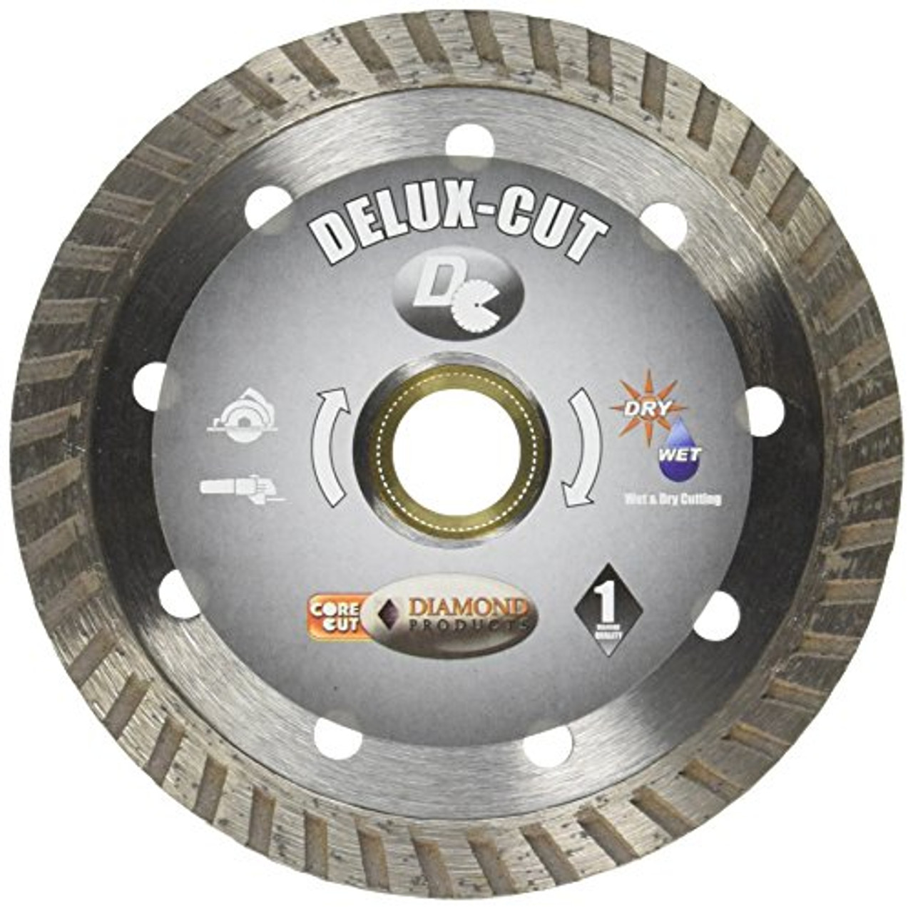 Diamond Products Core Cut 21134 Delux Cut Turbo Diamond Blade, 4-1/2" x 0.080" x 7/8"