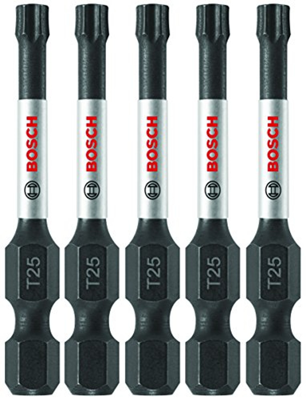 Bosch ITT25205 2" Torx #25 Impact Tough Screwdriving Bits, 5-Pack