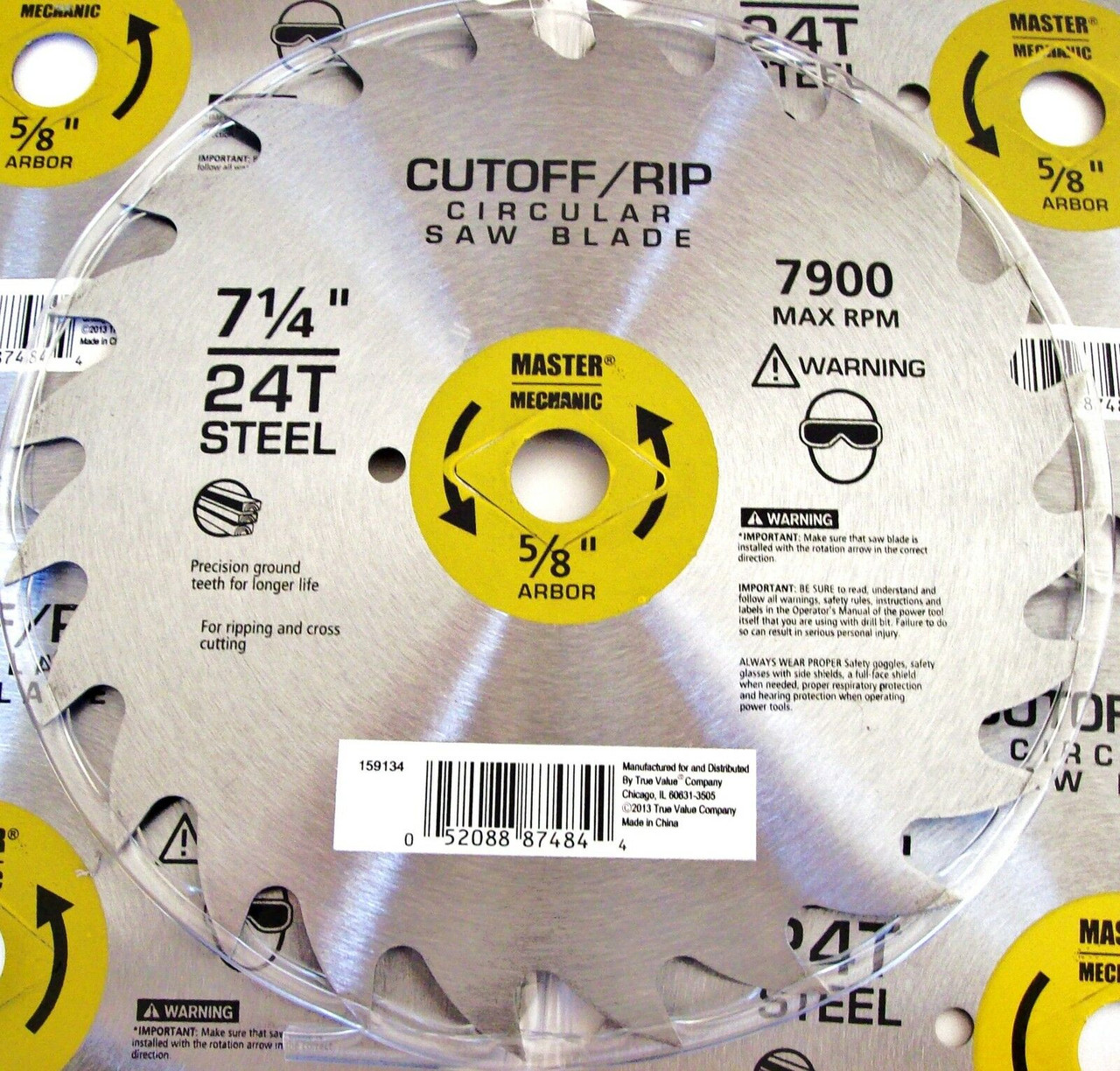 Master Mechanic 159134 Circular Cutoff/Rip Steel Blade, 7-1/4" x 24T