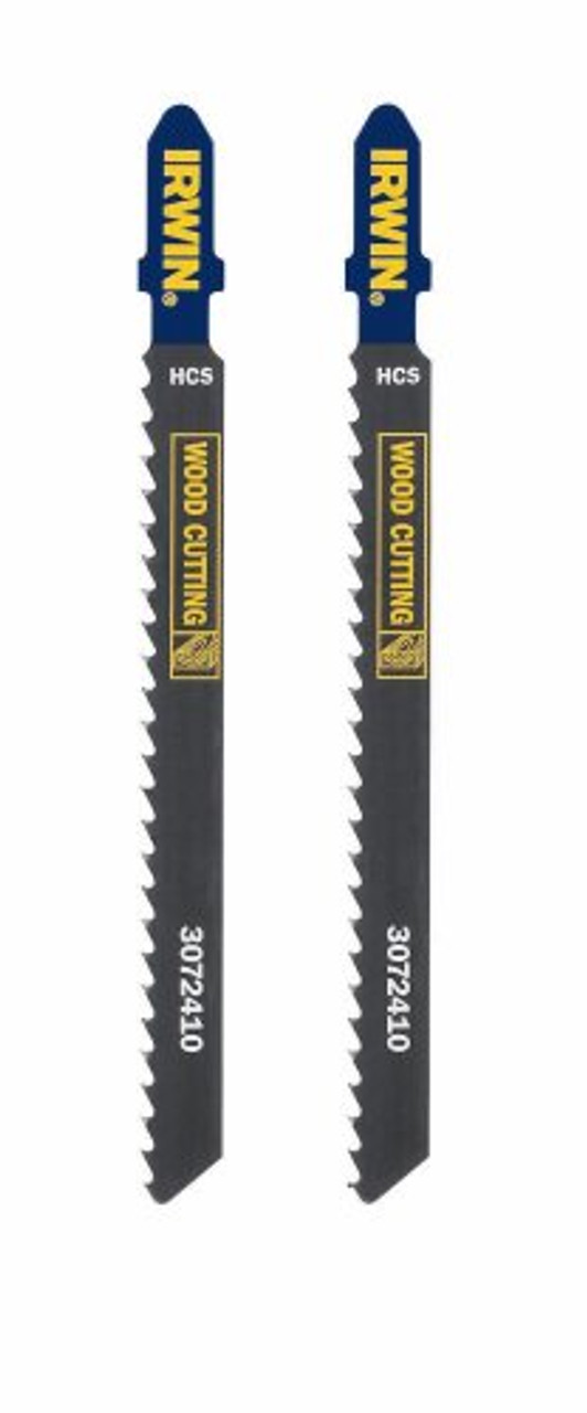 Irwin 3072410 T-Shank Carbon Milled Jig Saw Blades, 10 TPI, 4", 2-Pack