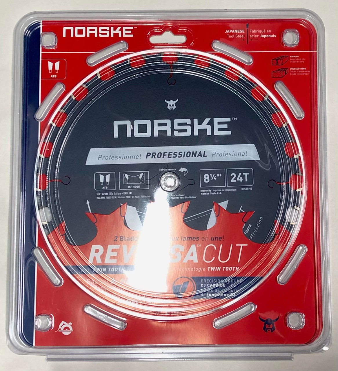 Norske Professional Carbide Tooth Circular Saw Blade 8-1/4" 24T
