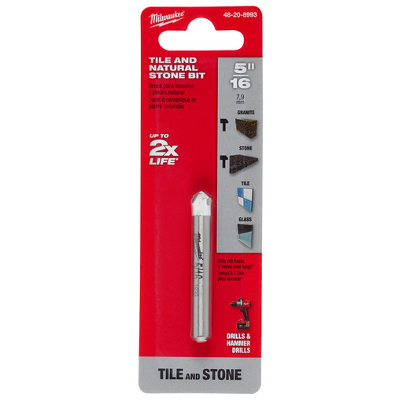 MILWAUKEE 48-20-8993 5/16" NATURAL STONE BIT